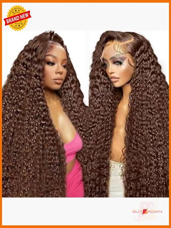 30 Inch Deep Wave Lace Front Wig Human Hair 13x6 Pre Plucked Glueless Deep